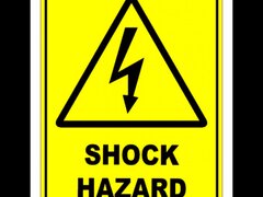 Sign shock hazard