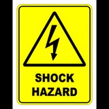 Sign shock hazard