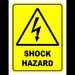 Sign shock hazard